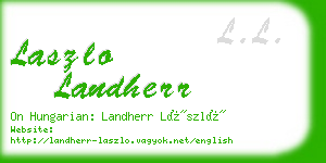 laszlo landherr business card
